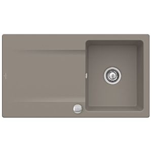 Villeroy &amp; Boch Siluet built-in sink 333502TR with drain fitting and eccentric operation, Timber