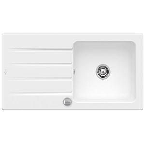 Villeroy &amp; Boch Architectura built-in sink 336002RW with drain fitting and eccentric operation, Stone White