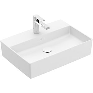 Villeroy &amp; Boch Memento 2.0 lavabo 4A0761RW 60x42cm, avec robinet, sans trop-plein, Stone White C+