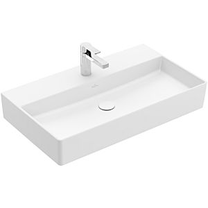 Villeroy &amp; Boch Memento 2.0 lavabo 4A2281RW 80 x 47 cm, Stone White C-plus, avec trou pour robinetterie, sans trop-plein