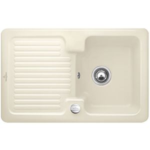 Villeroy &amp; Boch Condor built-in sink 674502FU with drain fitting and eccentric operation, Ivory