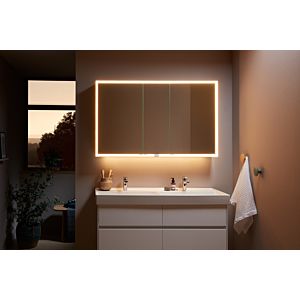 Villeroy et Boch My View Now armoire de toilette A4551300 130 x 75 x 16,8 cm, éclairage LED, 3 portes, avec interrupteur à capteur