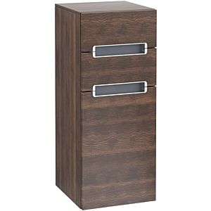 Villeroy und Boch Subway 2.0 Seitenschrank A7130RVH 35,6x85,7cm, rechts, Griff silbermatt, silbergrau, arizona oak