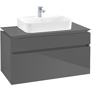 Villeroy & Boch Legato Waschtischunterschrank B75600FP 100x55x50cm, Glossy Grey
