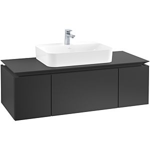 Villeroy & Boch Legato meuble sous-vasque B75700PD 120x38x50cm, Black Matt Lacquer