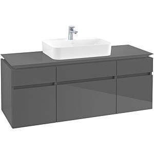 Villeroy & Boch Legato Waschtischunterschrank B76000FP 140x55x50cm, Glossy Grey