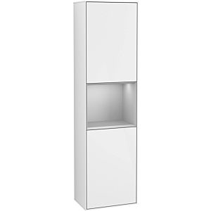 Villeroy und Boch Finion Hochschrank F460GJGF 41,8x151,6x27cm, links, Regal Grey Matt Lacquer, Glossy white lacquer