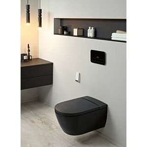 Villeroy et Boch ViClean-I200 WC-douche sans rebord V0E200R7 forme ovale, Pure Black CeramicPlus