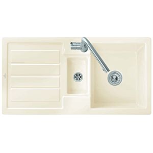 Villeroy &amp; Boch Flavia built-in sink 330402KR with drain fitting and eccentric operation, Crema