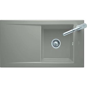 Villeroy and Boch sink 330702AM with drain fitting and eccentric operation, Almond