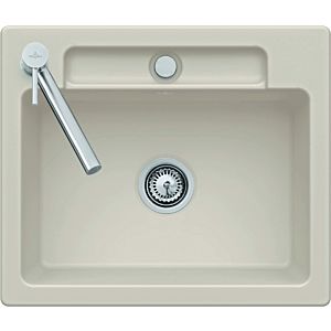 Villeroy and Boch Siluet sink 334601KR with waste set and manual operation, crema