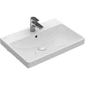 Villeroy and Boch Avento washbasin 415860RW 60 x 47 cm, 2000 tap hole, with overflow, stone white C-plus