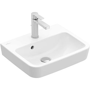 Villeroy and Boch O.novo Cloakroom basin 434445R1 45 x 37 cm, square, with tap hole, with overflow, white C-plus