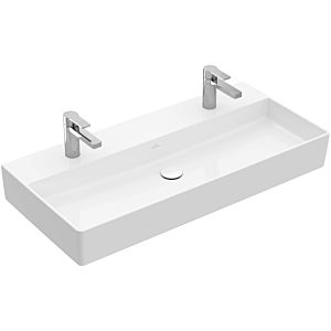 Villeroy &amp; Boch Memento 2.0 lavabo 4A221K01 100 x 47 cm, blanc alpin, avec trou pour robinetterie, sans trop-plein