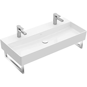 Villeroy &amp; Boch Memento 2.0 lavabo 4A22A101 100 x 47 cm, blanc alpin, avec trou pour robinetterie, sans trop-plein