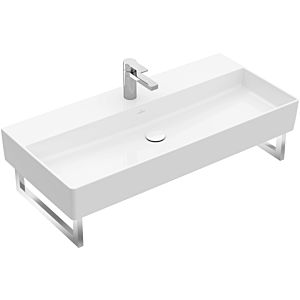 Villeroy &amp; Boch Memento 2.0 lavabo 4A22A201 100 x 47 cm, blanc alpin, avec trou pour robinetterie, sans trop-plein
