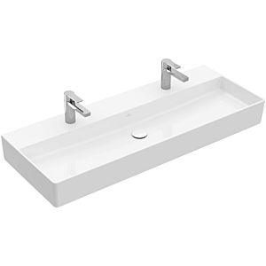 Villeroy &amp; Boch Memento 2.0 lavabo 4A22CG01 120 x 47 cm, blanc alpin, avec trou pour robinetterie, sans trop-plein