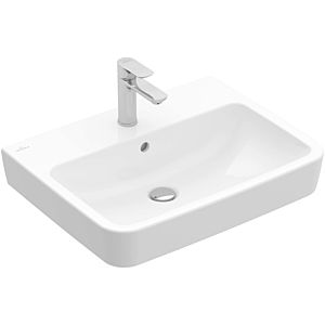 Villeroy et Boch O.novo 4A4156T2 55x46cm, carré, avec trou pour robinet, sans trop-plein, blanc AntiBac C-plus
