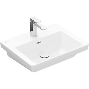 Villeroy and Boch Subway 3.0 washbasin 4A7055RW 55x44cm, with 2000 hole / with overflow, stone white C-plus