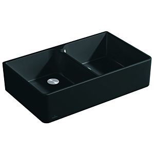 Villeroy and Boch double bowl sink 639001S5 waste set with manual actuation, ebony