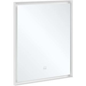 Villeroy et Boch Subway 3.0 Miroir A46365BC cadre en aluminium, 65 x 75 x 4,75 cm, noir mat / blanc mat