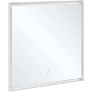 Villeroy et Boch Subway 3.0 Miroir A46380BC cadre en aluminium, 80 x 75 x 4,75 cm, noir mat / blanc mat