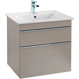 Villeroy and Boch Venticello vanity unit A92301RE 55.3 x 59 x 50.2 cm, handle chrome, glass Glossy White