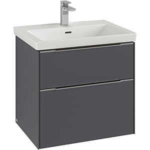 Villeroy and Boch Subway 3.0 vanity unit C57600VE 62.2x57.6x47.8cm, without LED / handle aluminum glossy, brilliant white