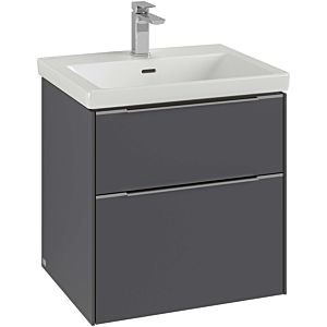 Villeroy and Boch Subway 3.0 vanity unit C57800VE 57.2x57.6x47.8cm, without LED / handle aluminum glossy, brilliant white