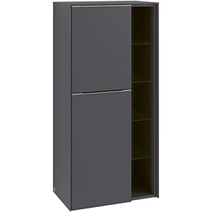 Villeroy and Boch Subway 3.0 center cabinet C59800VN 57.4x120x36.2cm, hinge left / handle aluminum glossy, cashmere gray