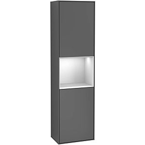 Villeroy and Boch Finion cabinet G460MTPD 41.8x151.6cm, left, emotion, shelf white matt lacquer, black matt lacquer