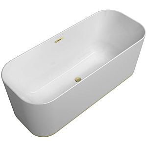 Villeroy and Boch Finion rectangular freestanding bathtub 177FIN7A200V1RW 170 x 70 cm, Emotion, design ring, stone white, champagne