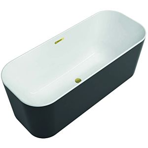 Villeroy &amp; Boch Finion freestanding bathtub 177FIN7N3BCV201 170x70cm, water inlet, design ring, apron Colour on Demand, white, gold