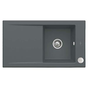 Villeroy &amp; Boch Timeline built-in sink 330702i4 with drain fitting and eccentric actuation, graphite