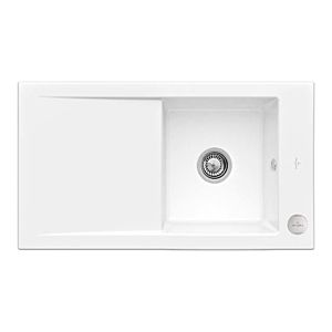 Villeroy &amp; Boch Timeline built-in sink 330702KG with drain fitting and eccentric operation, Snow White