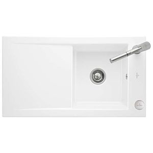 Villeroy &amp; Boch Timeline built-in sink 330702R1 with drain fitting and eccentric operation, white