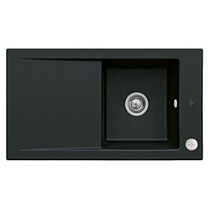 Villeroy &amp; Boch Timeline built-in sink 330702S5 with drain fitting and eccentric operation, Ebony