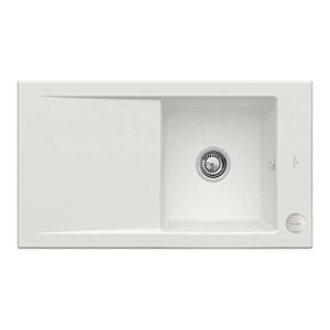 Villeroy &amp; Boch Timeline built-in sink 330702SM with drain fitting and eccentric actuation, Steam