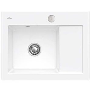 Villeroy &amp; Boch Subway built-in sink 331202R1 left, with drain fitting and eccentric operation, white