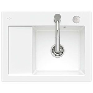 Villeroy &amp; Boch Subway built-in sink 331302R1 right, with drain fitting and eccentric operation, white