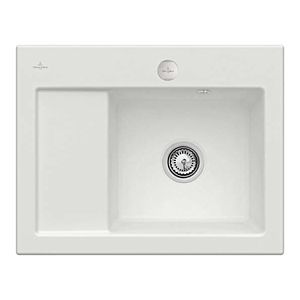 Villeroy &amp; Boch Subway built-in sink 331302SM right, with drain fitting and eccentric actuation, Steam