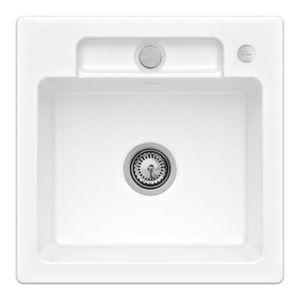 Villeroy and Boch Siluet flush-mounted sink 33452FKG with waste set and eccentric operation, Snow White