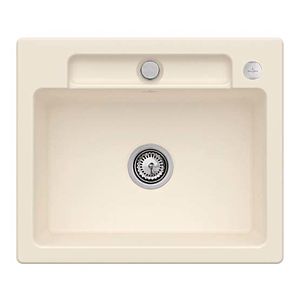 Villeroy and Boch Siluet flush-mounted sink 33462FFU with waste set and eccentric actuation, Ivory