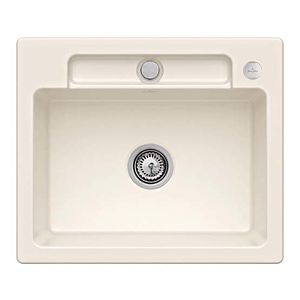 Villeroy and Boch Siluet flush-mounted sink 33462FKR with drain fitting and eccentric actuation, Crema