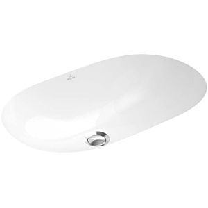 Villeroy und Boch O.novo Unterbau-Waschtisch 416250R1 53 x 32 cm, weiß C-plus, ohne Hahnloch, mit Überlauf