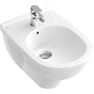 Villeroy & Boch O.Novo Wandbidet 54600001 36x56cm, weiss, mit Hahnloch und Überlauf