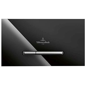 Villeroy & Boch ViConnect WC plaque 922160RB noir brillant, verre de sécurité