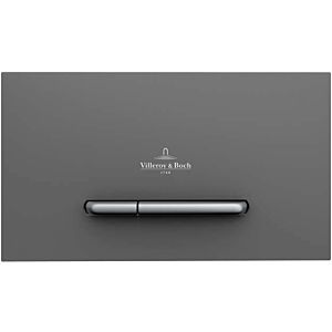 Villeroy & Boch ViConnect WC plaque 922169D8 anthracite mat, plastique, chrome boutons mats