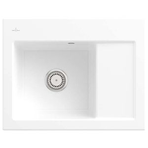 Villeroy &amp; Boch Subway built-in sink 331201R1 left, with drain fitting and manual operation, white