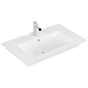 Villeroy & Boch Venticello Waschtisch 41048LR1 80 x 50,5 cm, weiss Ceramicplus, mit Hahnloch